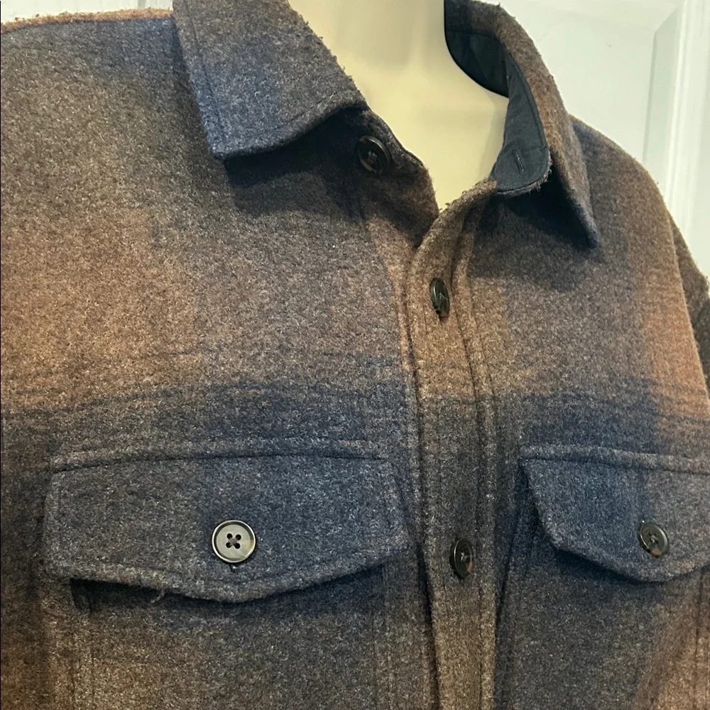 Express Men's Plaid Shirt Jacket - Picture 2 of 7